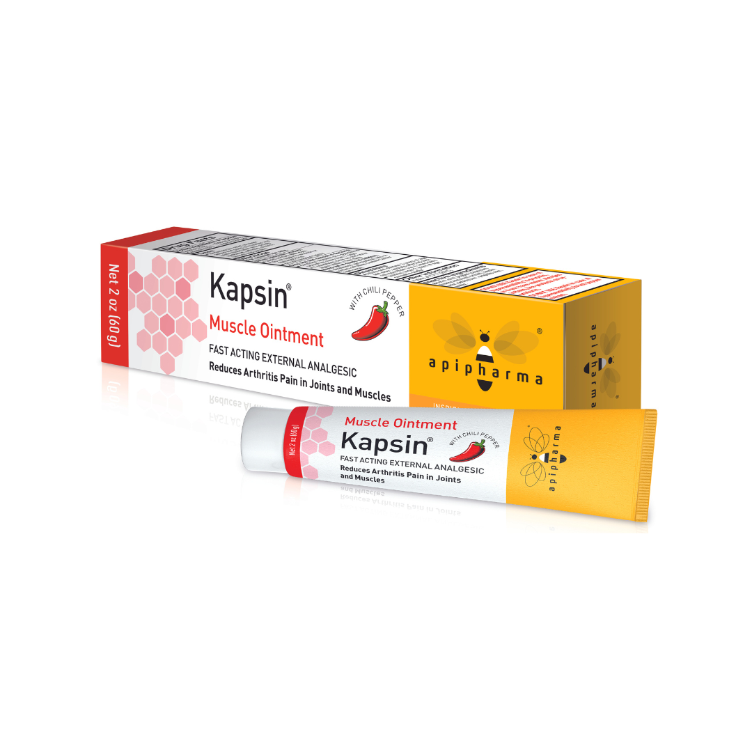 KAPSIN Natural Based Muscle and Joint Relief Ointment Free from Lidocaine, Parabens and